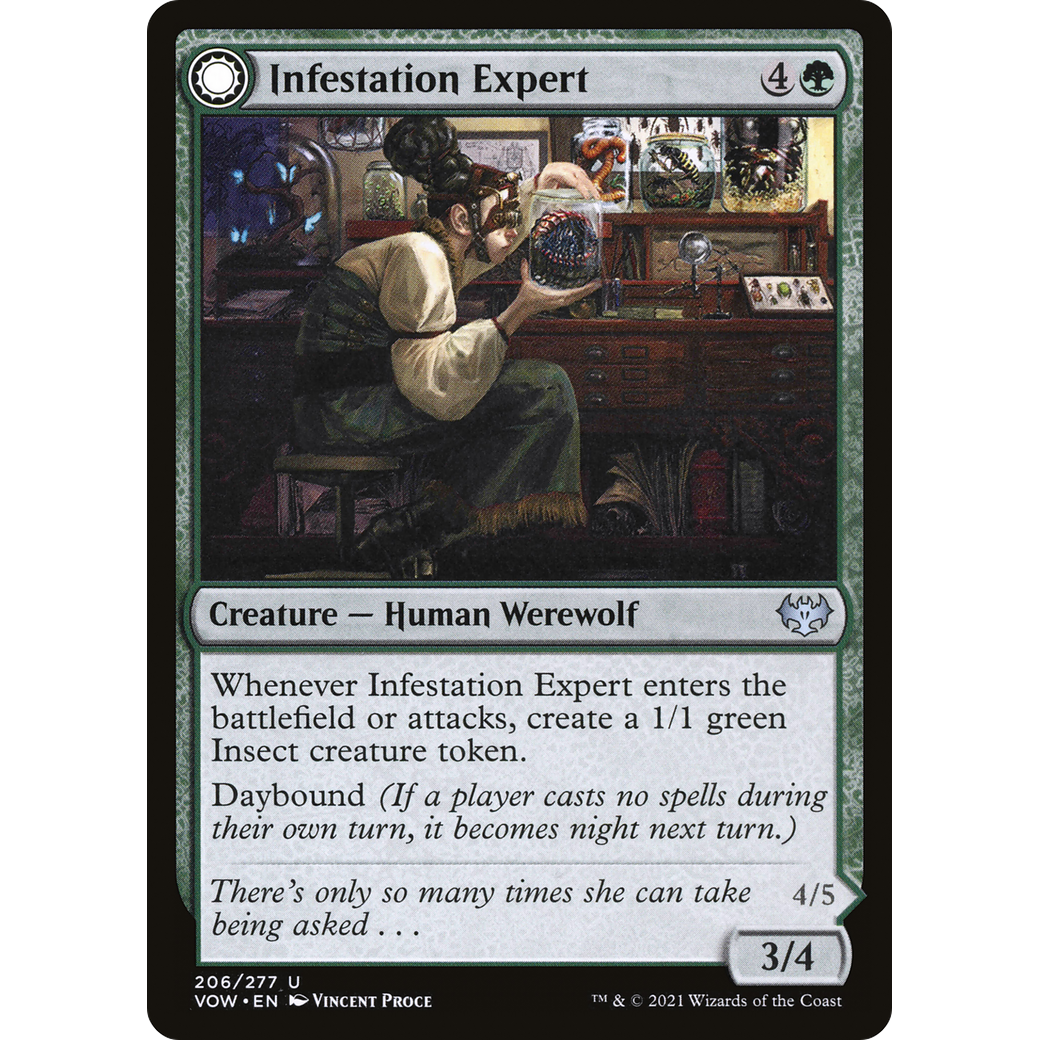 Infestation Expert (VOW-206) - Innistrad: Crimson Vow: (Double Faced Transform) Foil