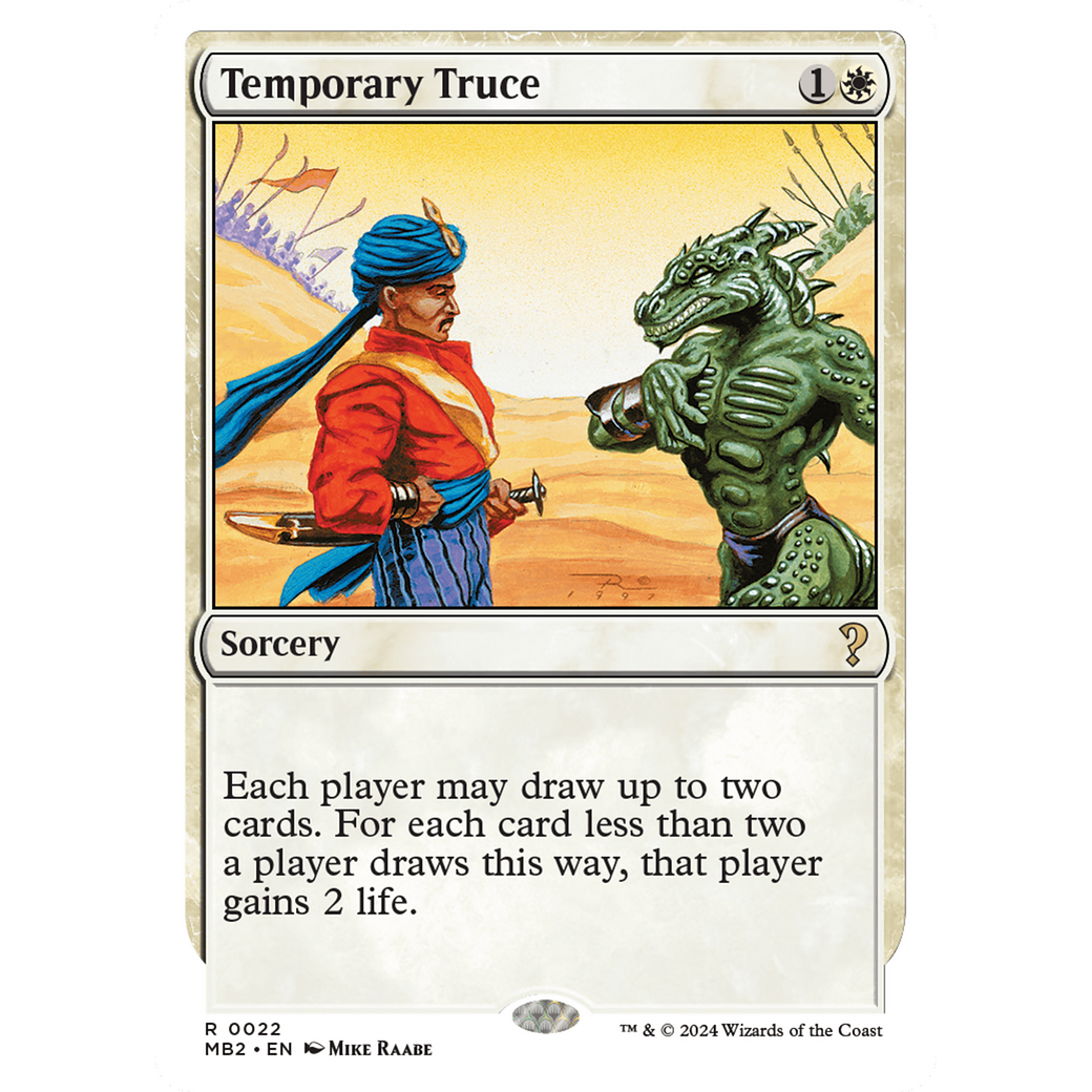 Temporary Truce (White Border) (MB2-022) - Mystery Booster 2