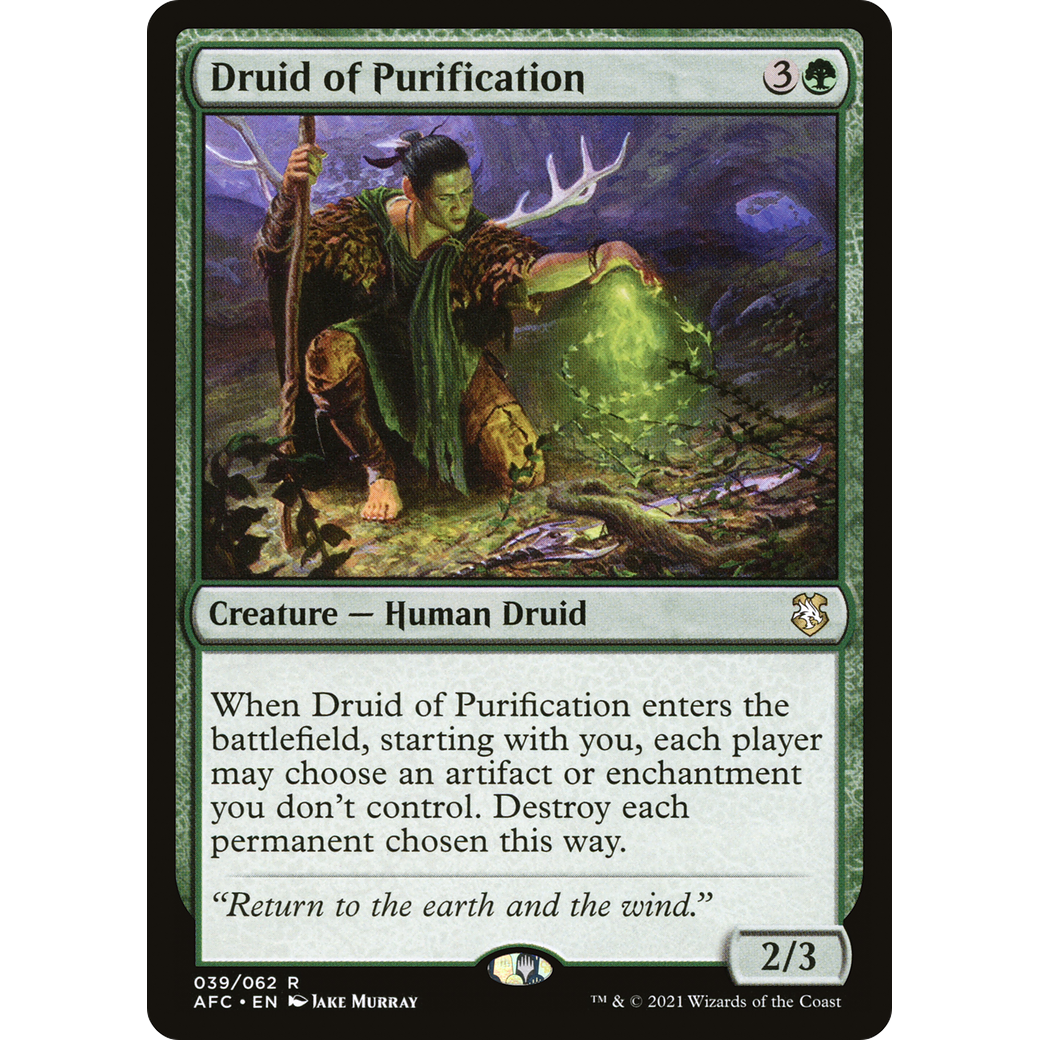 Druid of Purification (AFC-039) - Forgotten Realms Commander