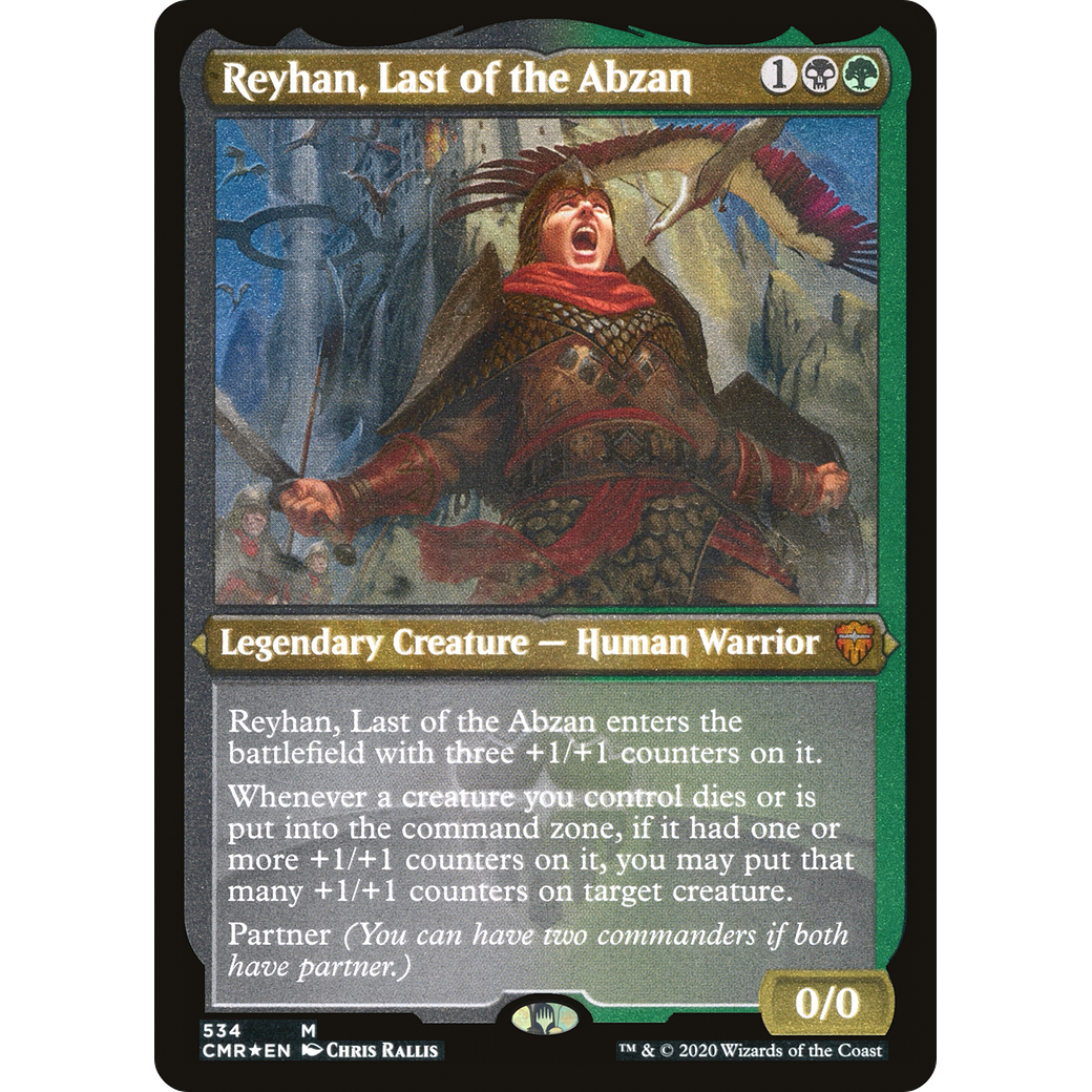Reyhan, Last of the Abzan (Foil Etched) (CMR-534) - Commander Legends Foil