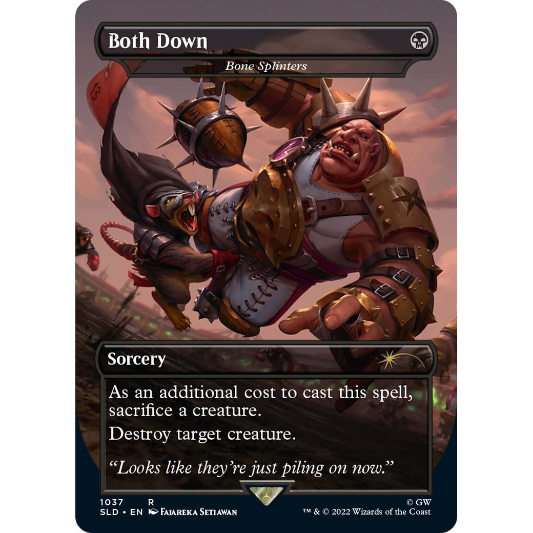 Both Down - Bone Splinters (Borderless) (SLD-1037) - Secret Lair Drop / Both Down (Borderless)