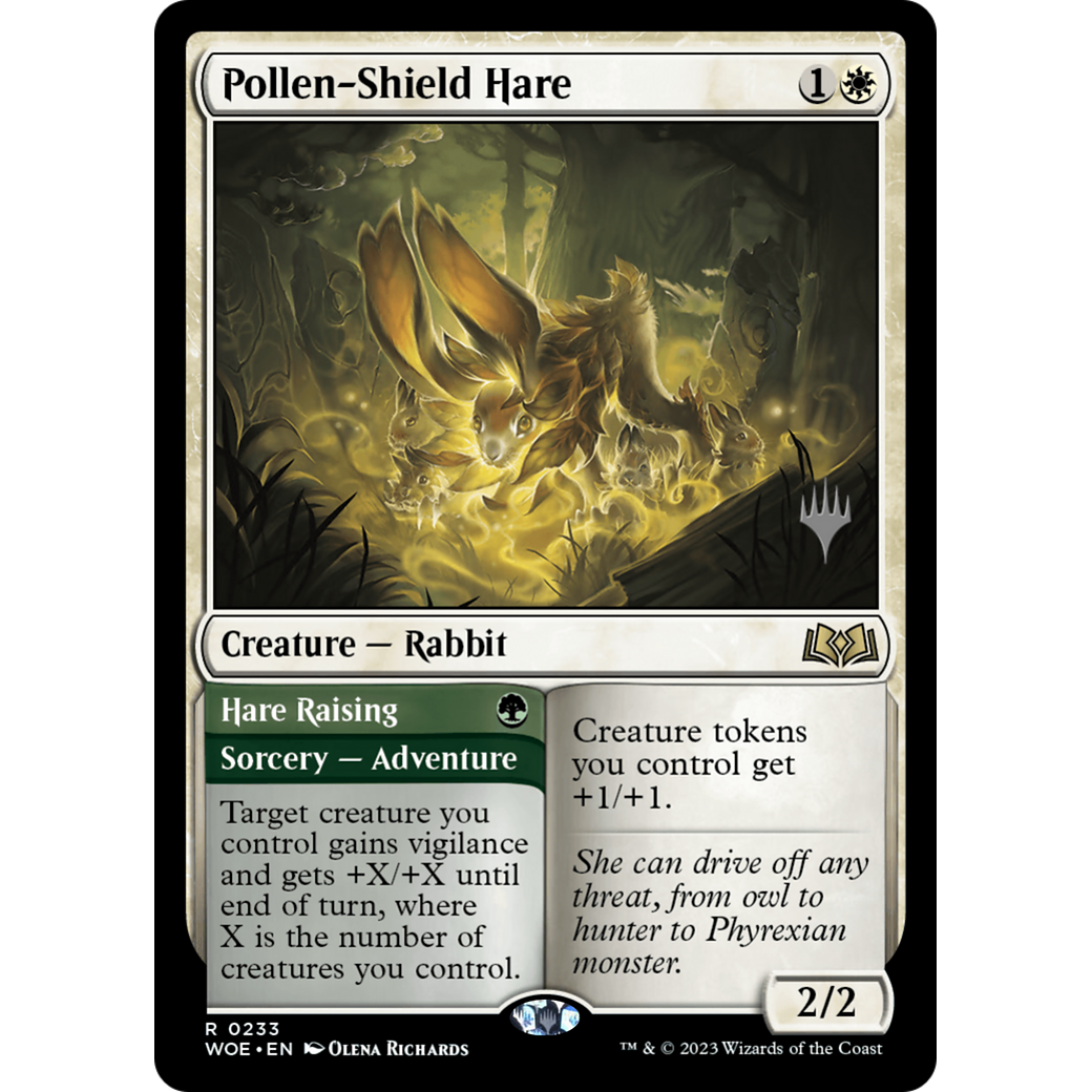 Pollen-Shield Hare // Hare Raising (PPWOE-233P) - Wilds of Eldraine Promos