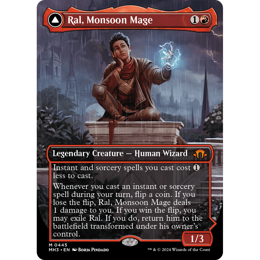 Ral, Monsoon Mage // Ral, Leyline Prodigy (MH3-445) - Modern Horizons 3 (Borderless) Foil