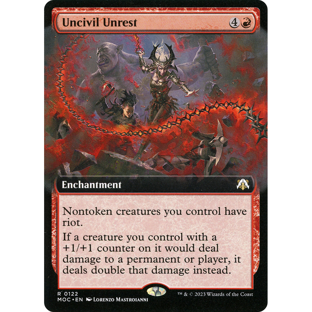 Uncivil Unrest (Extended Art) (MOC-122) - March of the Machine Commander: (Extended Art) Foil