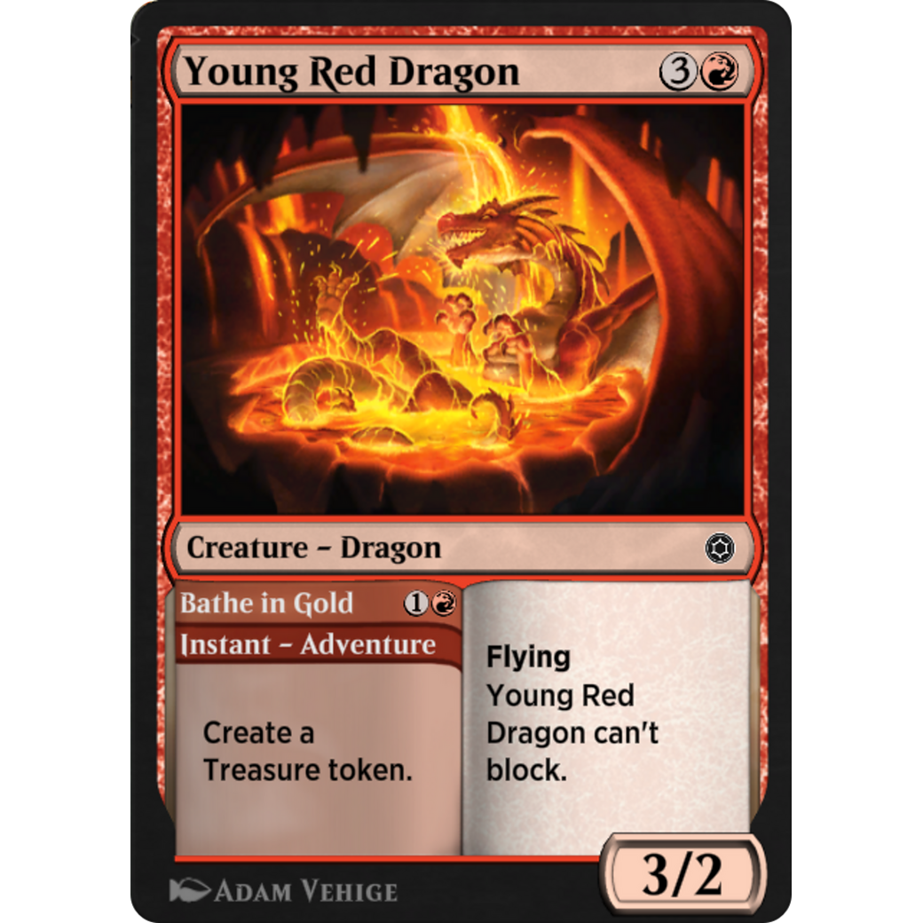 Young Red Dragon // Bathe in Gold (HBG-197) - Alchemy Horizons: Baldur's Gate