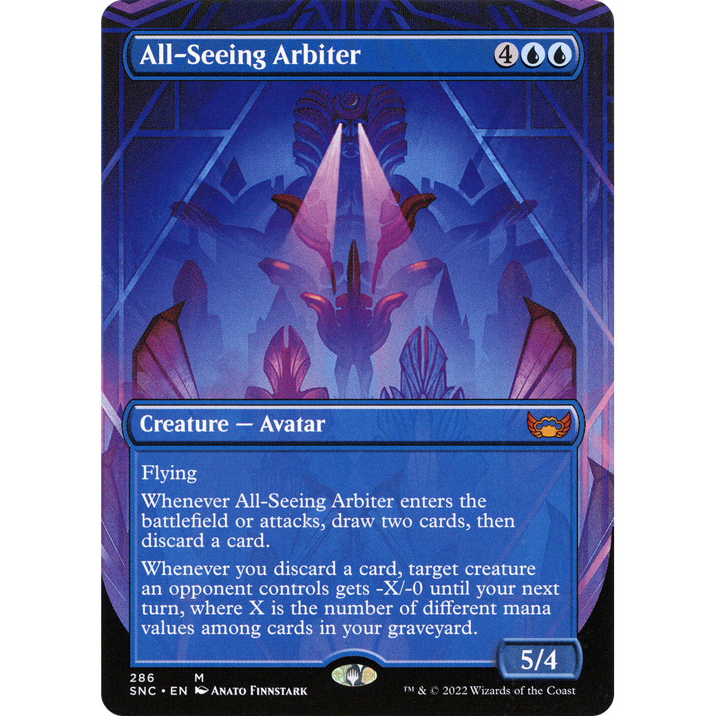 All-Seeing Arbiter (Borderless) (SNC-286) - Streets of New Capenna (Borderless) Foil