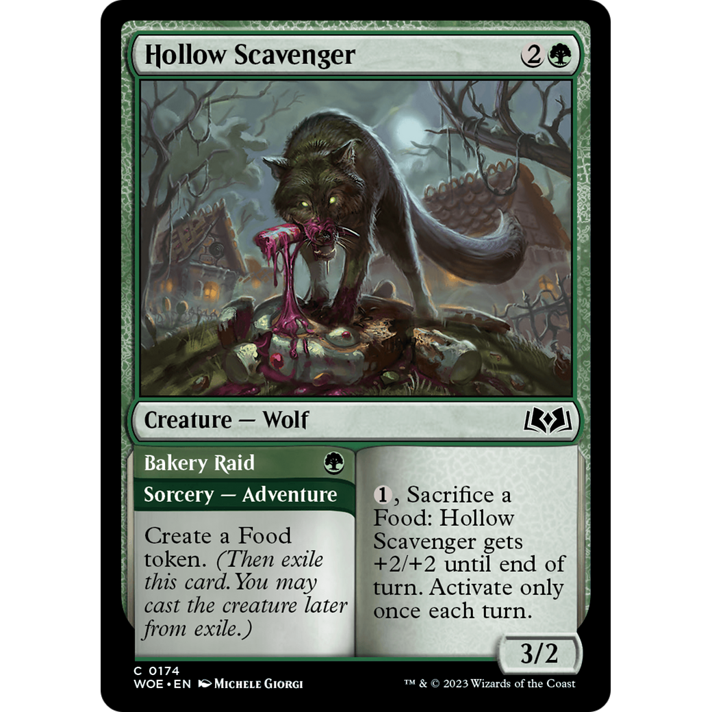 Hollow Scavenger // Bakery Raid (WOE-174) - Wilds of Eldraine Foil