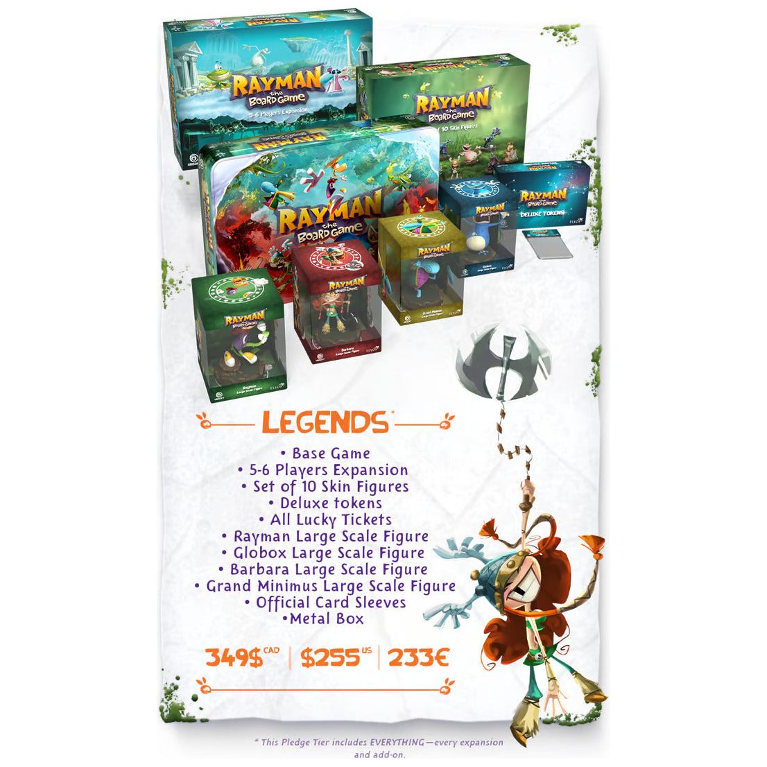 Rayman: The Board Game (Legends Pledge) (All-In) (Pre-Order) (July 2025 Estimated Delivery)