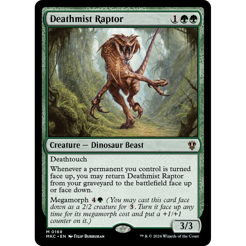 Deathmist Raptor (MKC-168) - Murders at Karlov Manor Commander