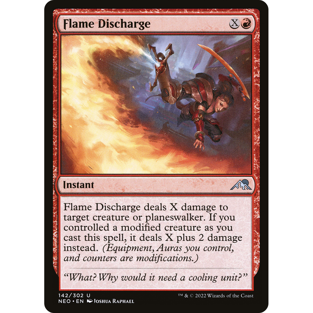 Flame Discharge (NEO-142) - Kamigawa: Neon Dynasty Foil