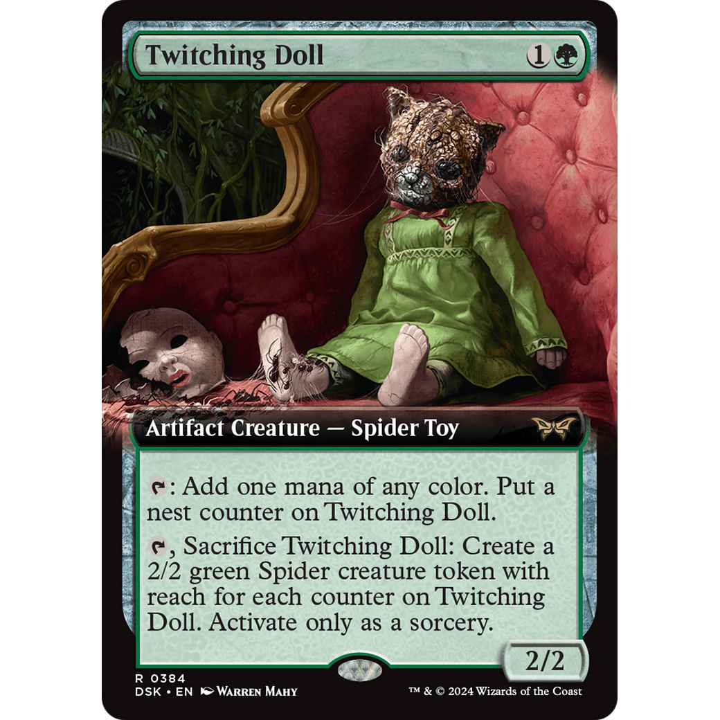 Twitching Doll (DSK-384) - Duskmourn: House of Horror: (Extended Art) Foil