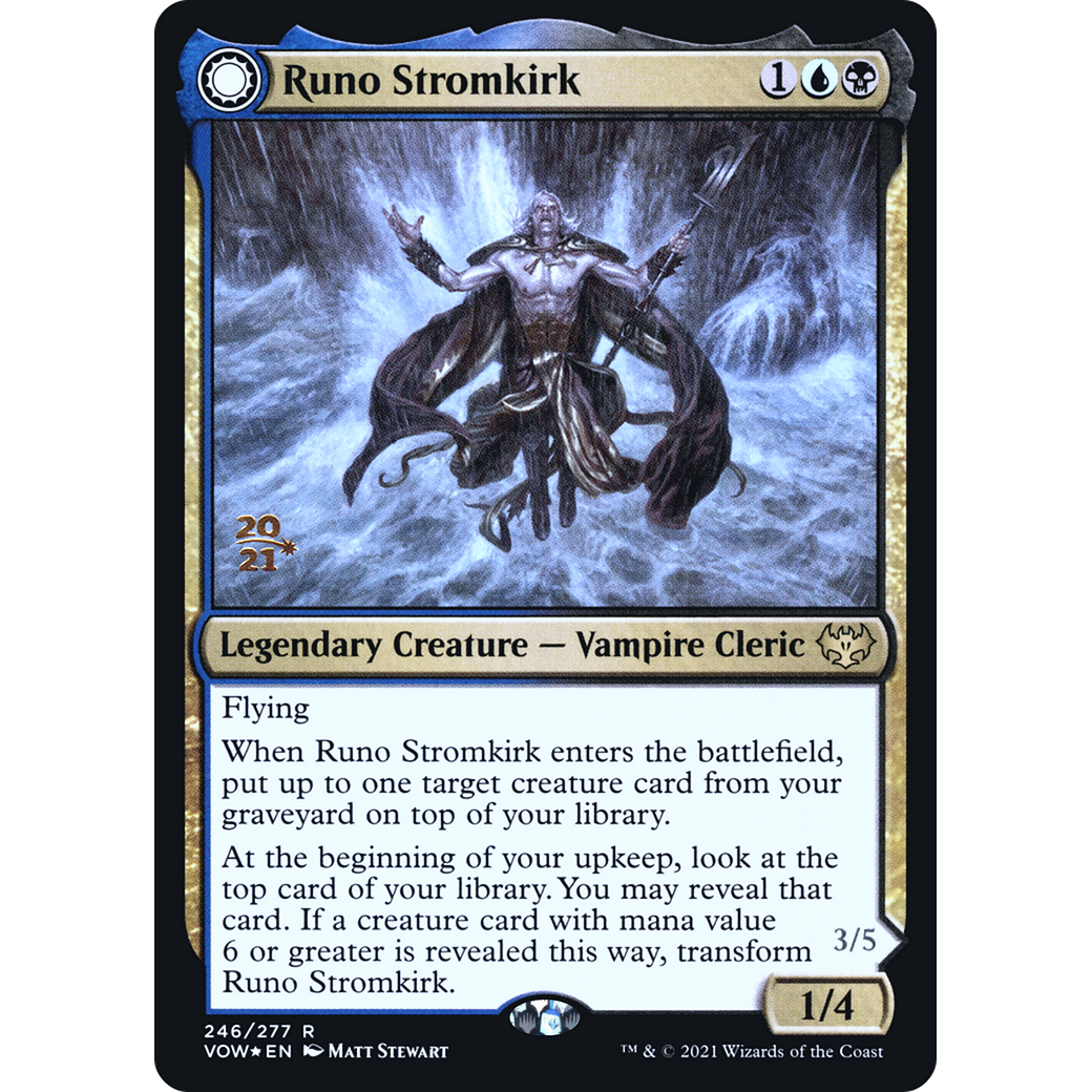 Runo Stromkirk (PRE-246) - Innistrad: Crimson Vow Promos: (Double Faced Transform) Foil