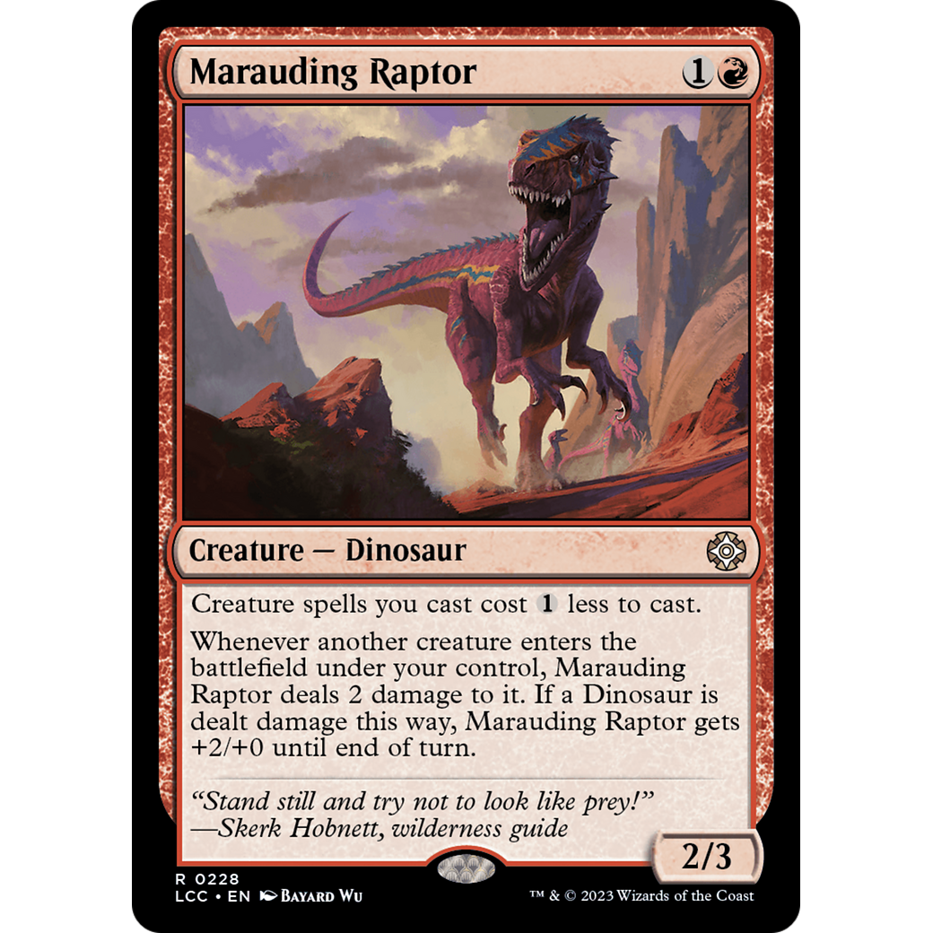 Marauding Raptor (LCC-228) - The Lost Caverns of Ixalan Commander