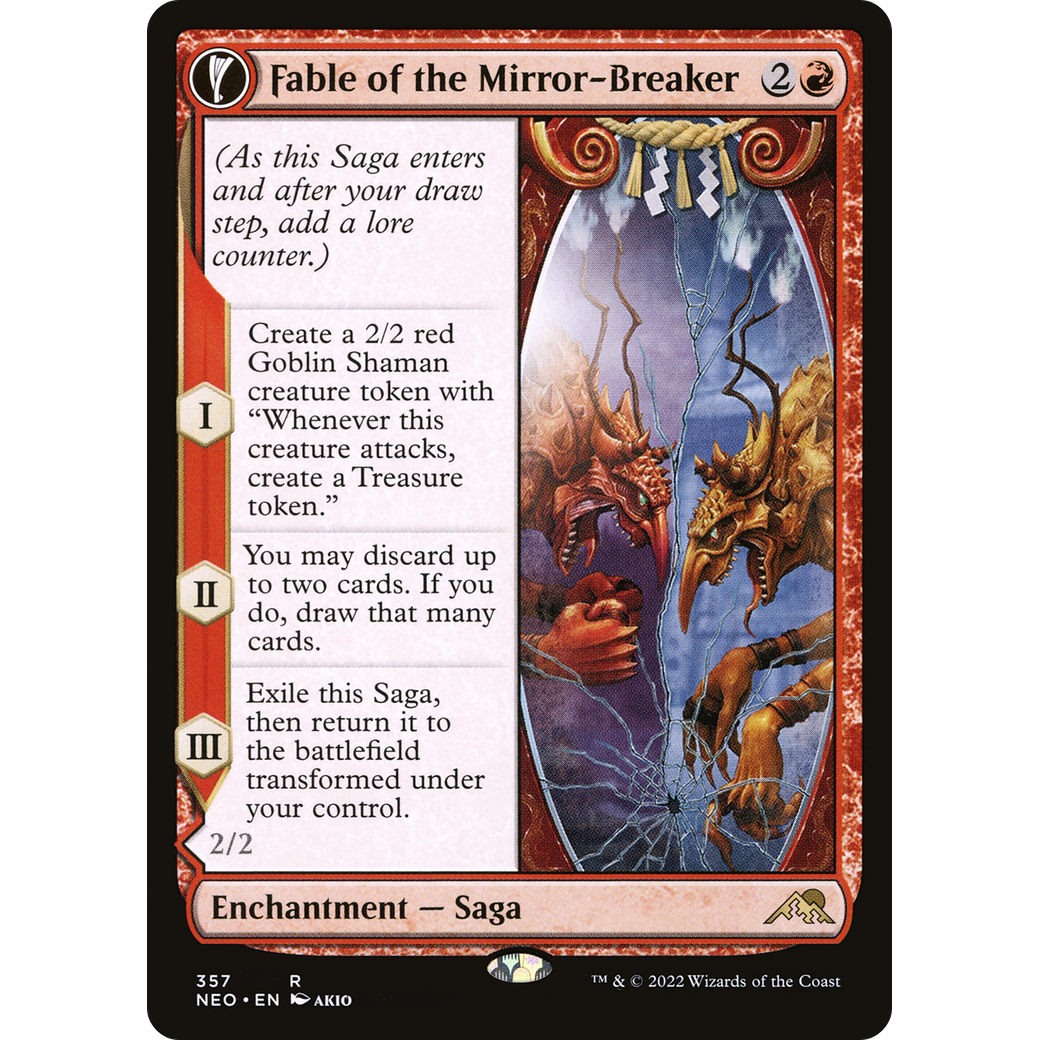 Fable of the Mirror-Breaker // Reflection of Kiki-Jiki (NEO-357) - Kamigawa: Neon Dynasty: (Showcase, fandfc)