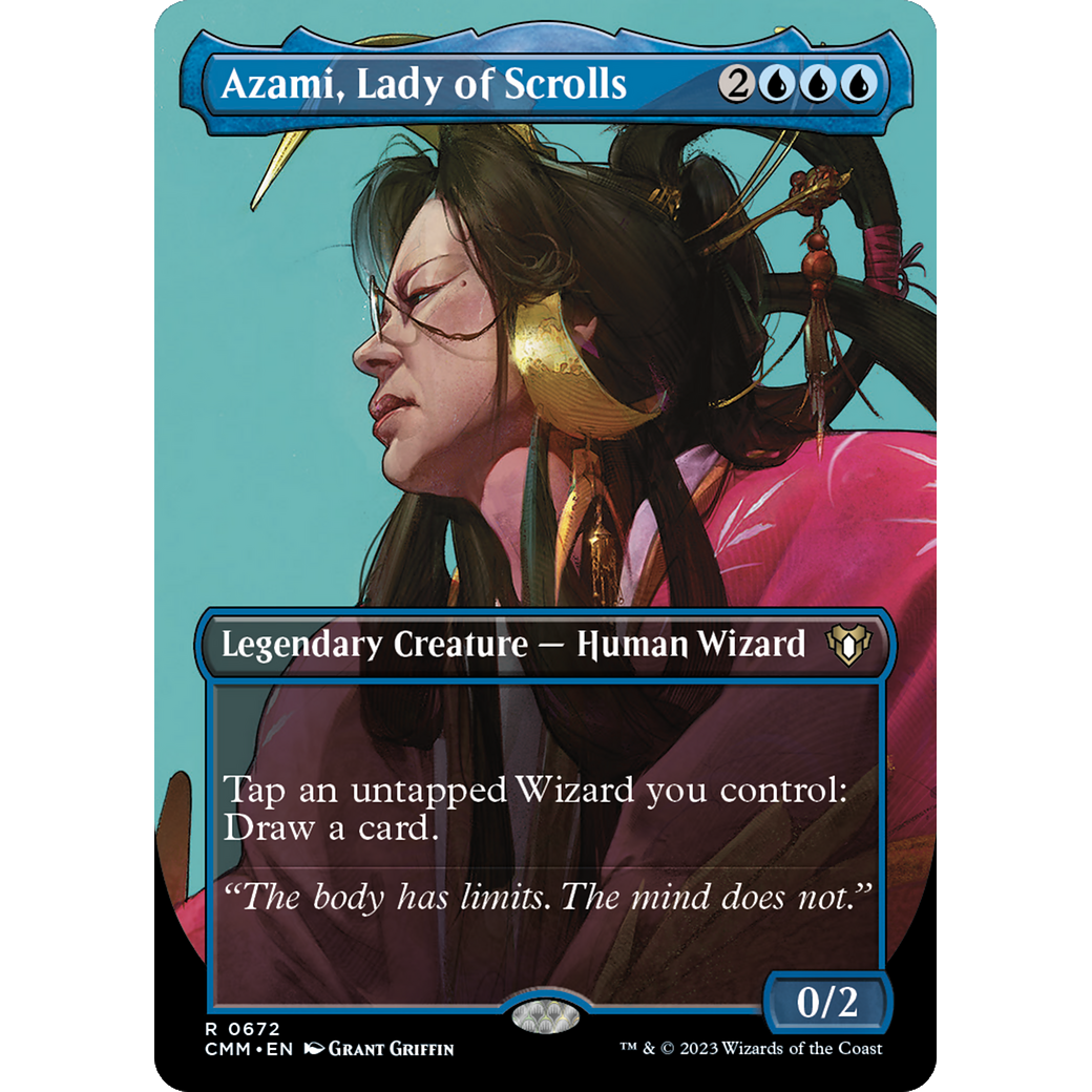 Azami, Lady of Scrolls (CMM-672) - Commander Masters (Borderless)