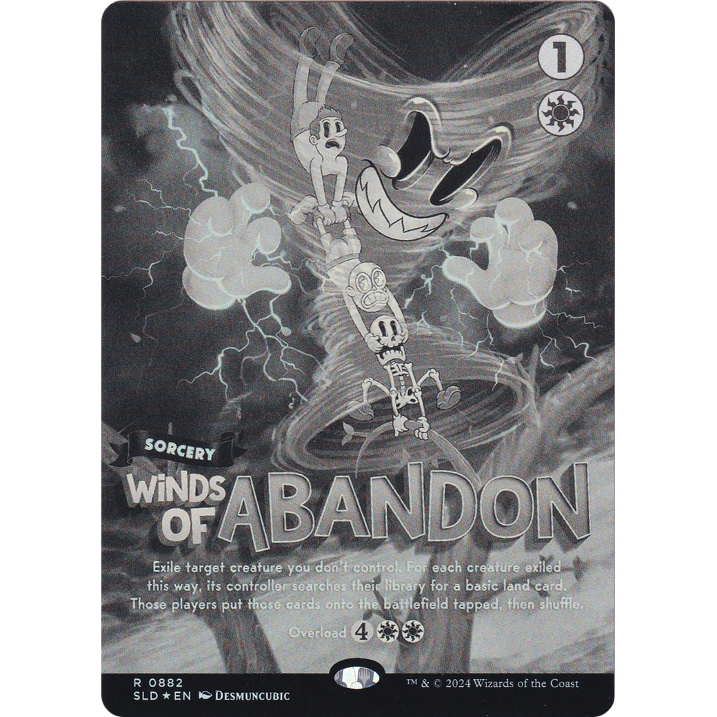 Winds of Abandon (Black & White Foil) (SLD-882) - Secret Lair Drop (Borderless) Foil