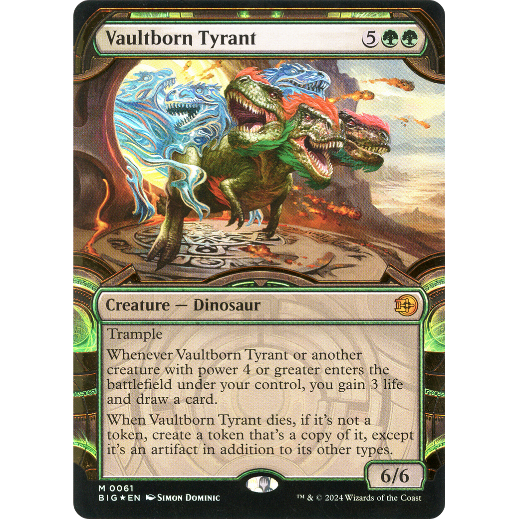 Vaultborn Tyrant (Showcase) (Raised Foil) (BIG-061) - The Big Score: (Showcase) Foil