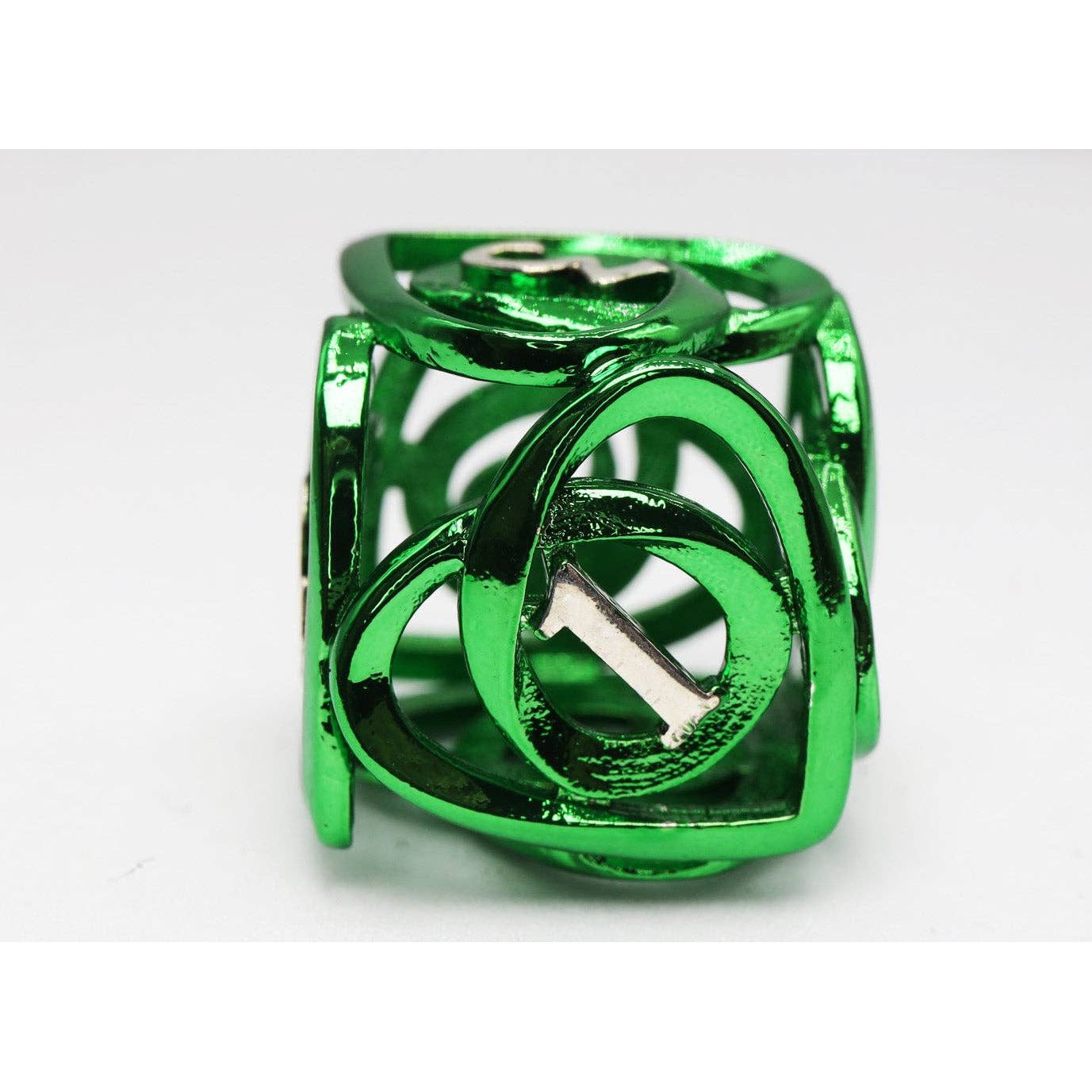 Hollow Hearts: Green - Metal RPG Dice Set