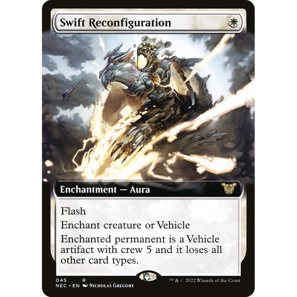 Swift Reconfiguration (Extended Art) (NEC-045) - Neon Dynasty Commander: (Extended Art)