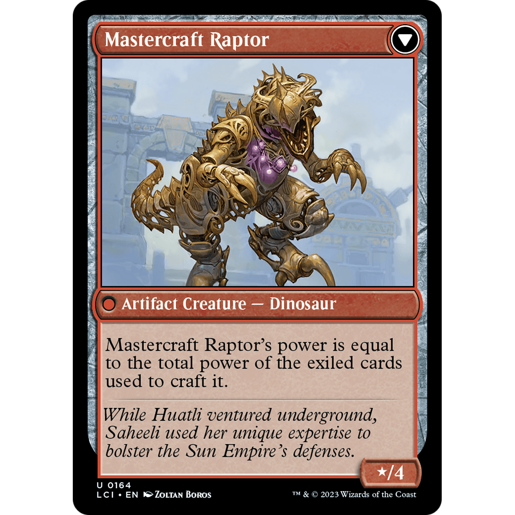 Saheeli's Lattice // Mastercraft Raptor (LCI-164) - The Lost Caverns of Ixalan Foil