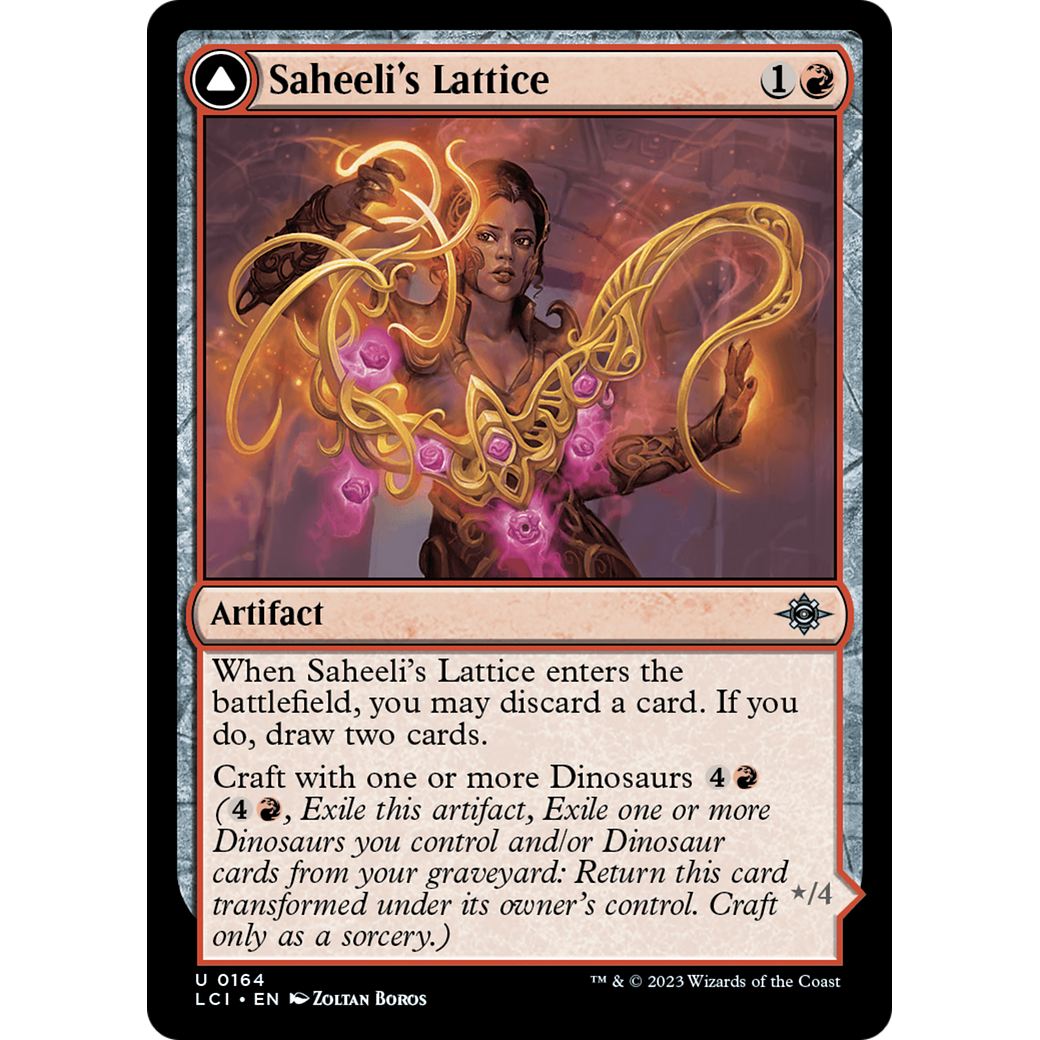 Saheeli's Lattice // Mastercraft Raptor (LCI-164) - The Lost Caverns of Ixalan