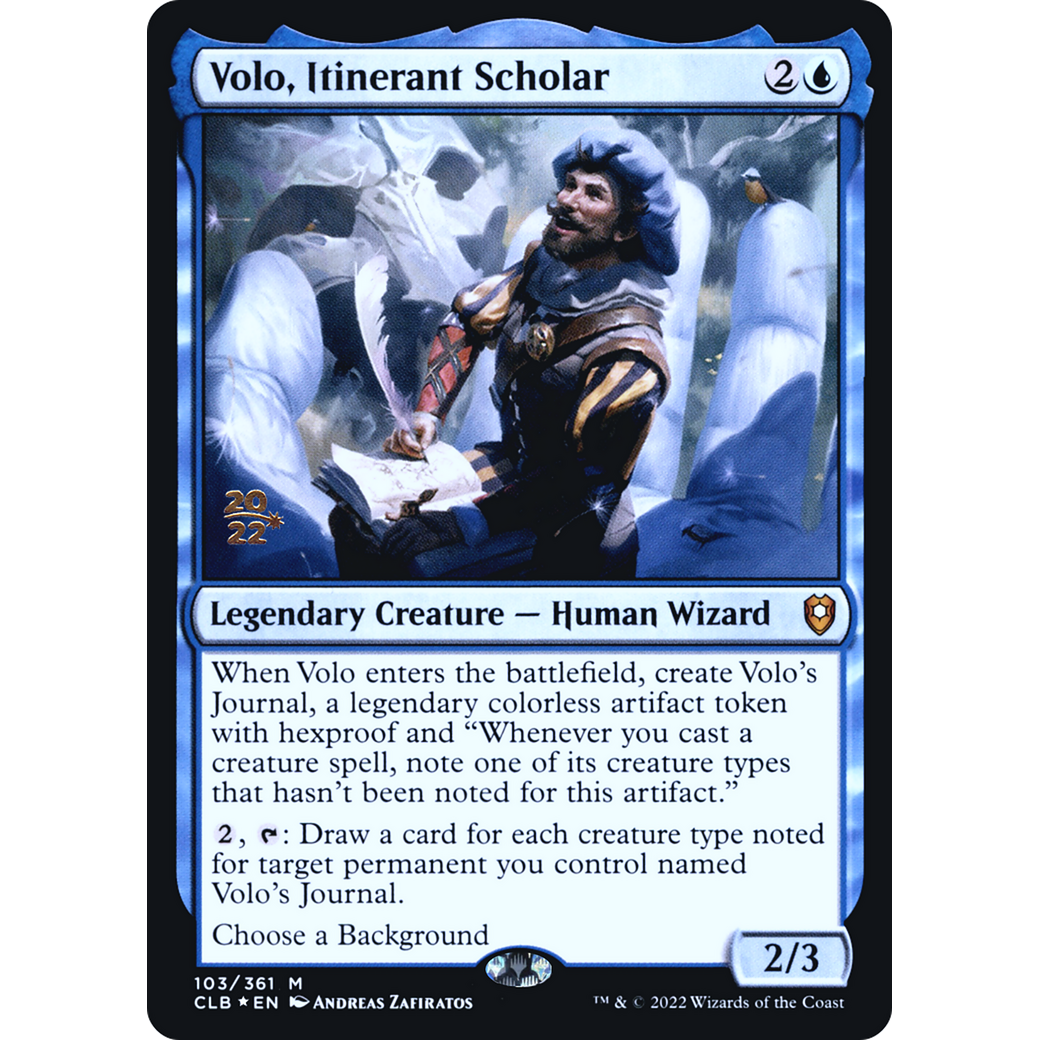 Volo, Itinerant Scholar (PRE-103S) - Battle for Baldur's Gate Promos Foil