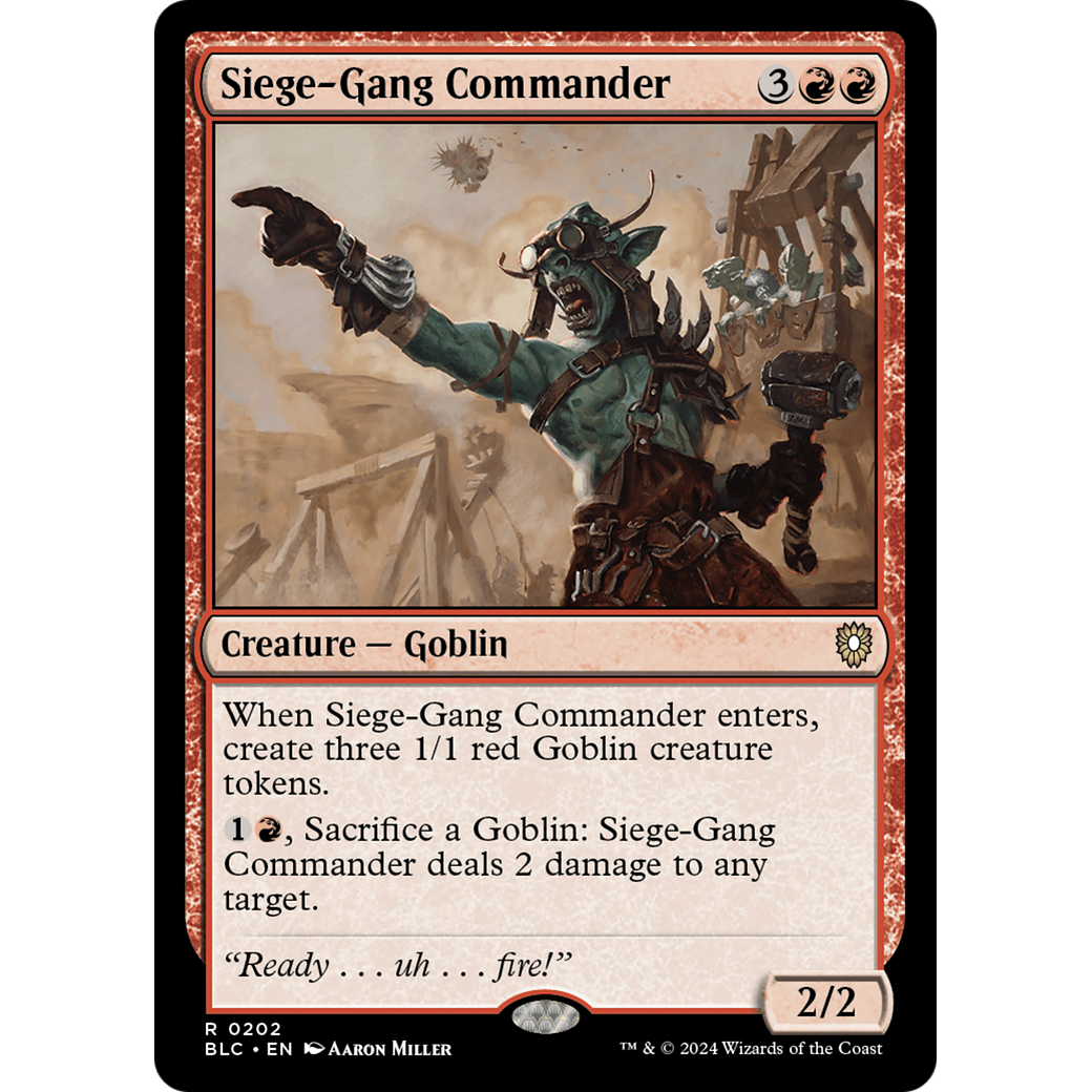 Siege-Gang Commander (BLC-202) - Bloomburrow Commander