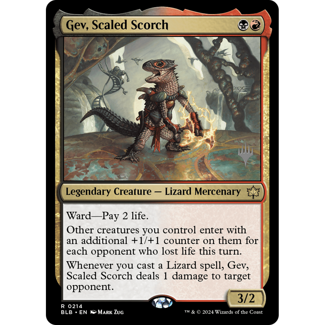 Gev, Scaled Scorch (PPBLB-214P) - Bloomburrow Promos