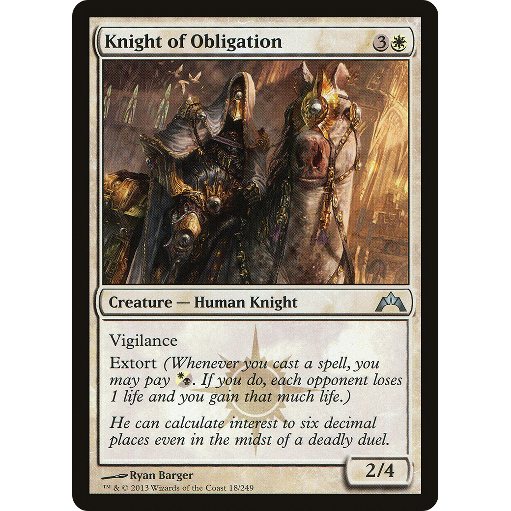 Knight of Obligation (GTC-018) - Gatecrash