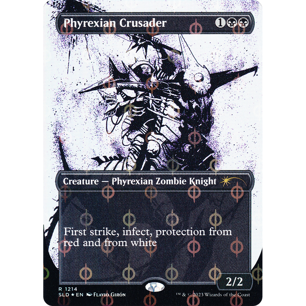 Phyrexian Crusader (Step-and-Compleat Foil) (SLD-1214) - Secret Lair Drop (Borderless) Foil