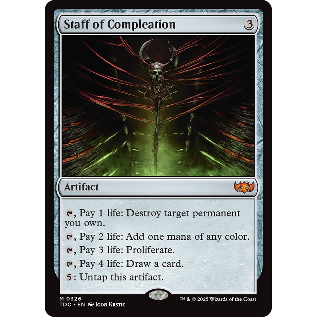 Staff of Compleation (TDC-326) - Commander: Tarkir: Dragonstorm
