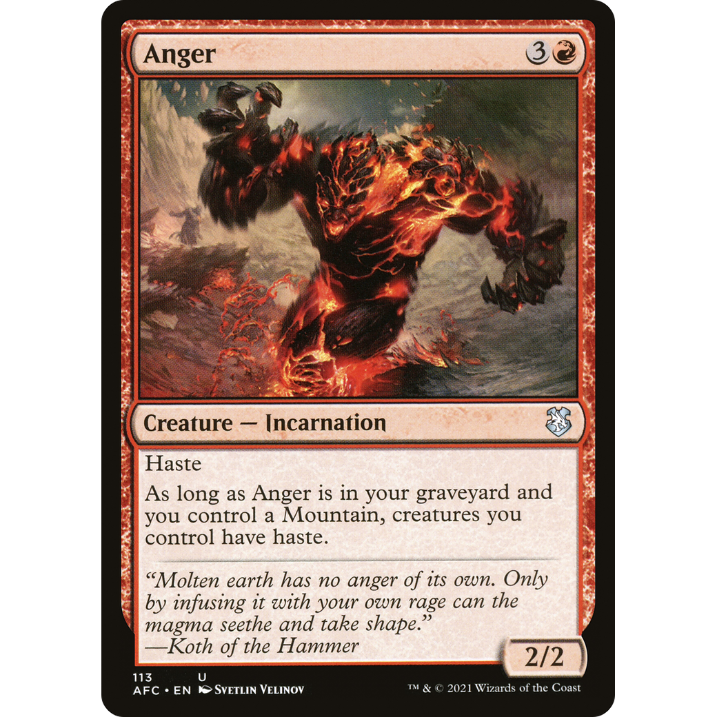 Anger (AFC-113) - Forgotten Realms Commander