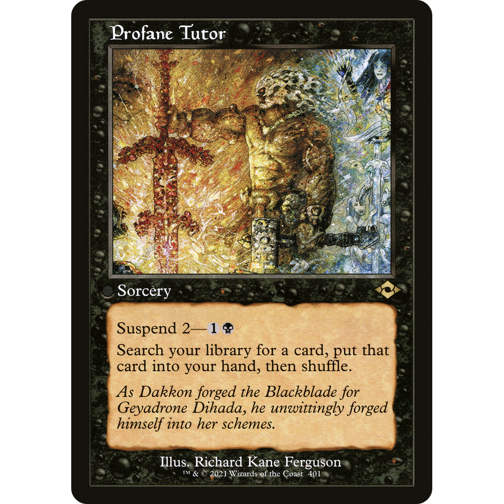 Profane Tutor (MH2-401) - Modern Horizons 2 Etched Foil