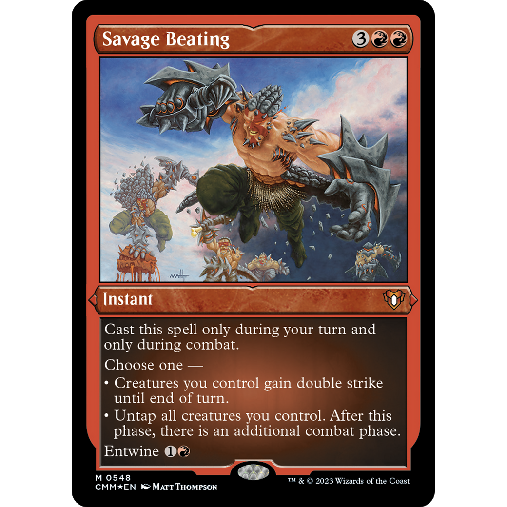 Savage Beating (CMM-548) - Commander Masters Etched Foil