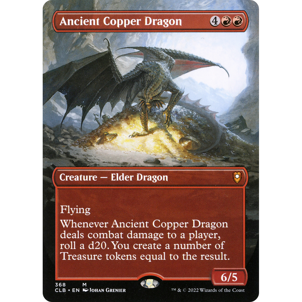 Ancient Copper Dragon (CLB-368) - Commander Legends: Battle for Baldur's Gate (Borderless) Foil