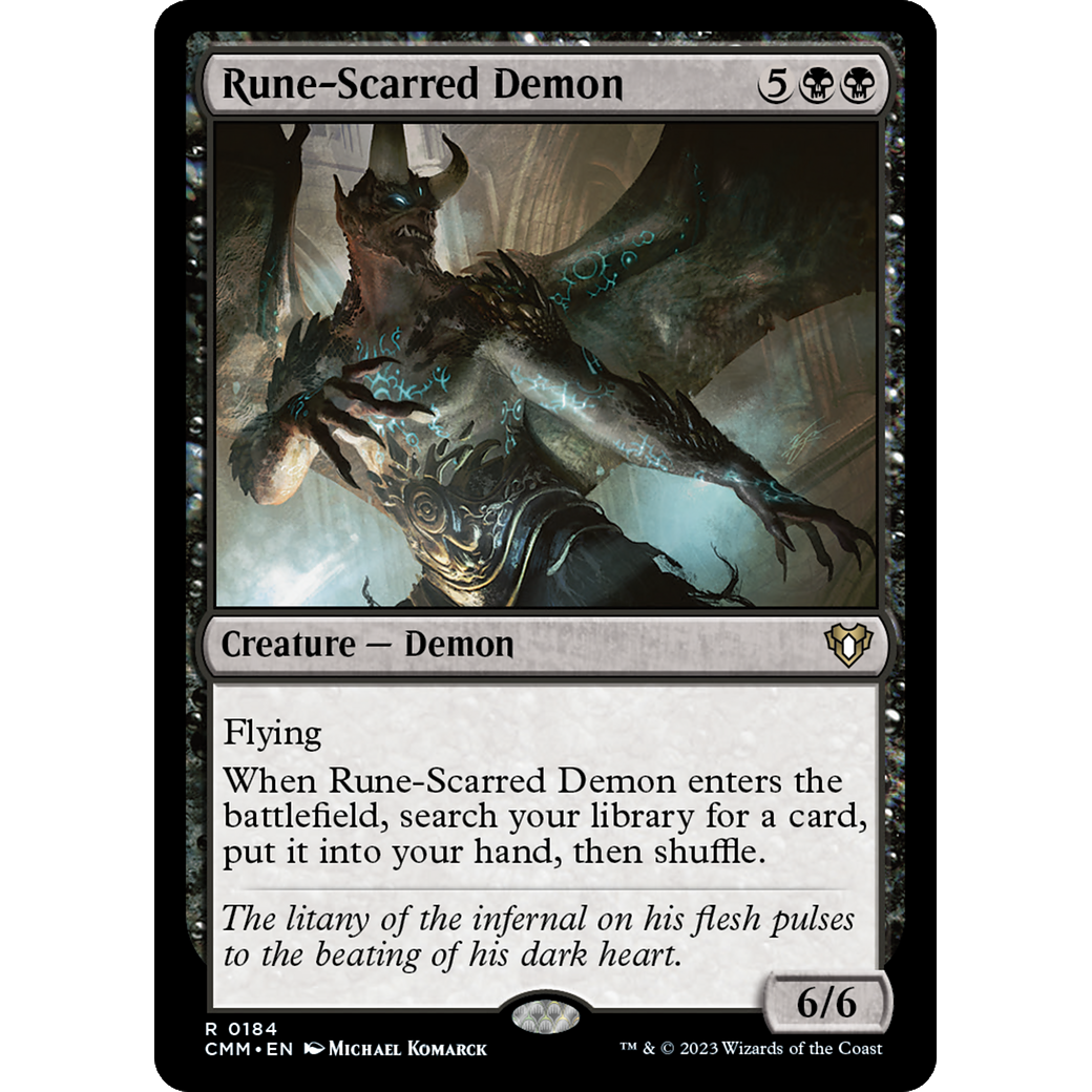 Rune-Scarred Demon (CMM-184) - Commander Masters Foil
