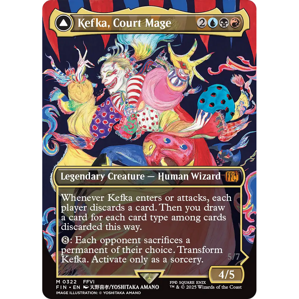 Kefka, Court Mage (Borderless) (0322) (FIN-322) - FINAL FANTASY (Borderless) Foil