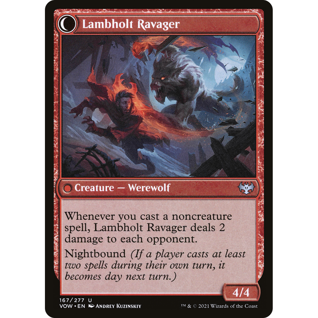 Lambholt Raconteur (VOW-167) - Innistrad: Crimson Vow: (Double Faced Transform) Foil