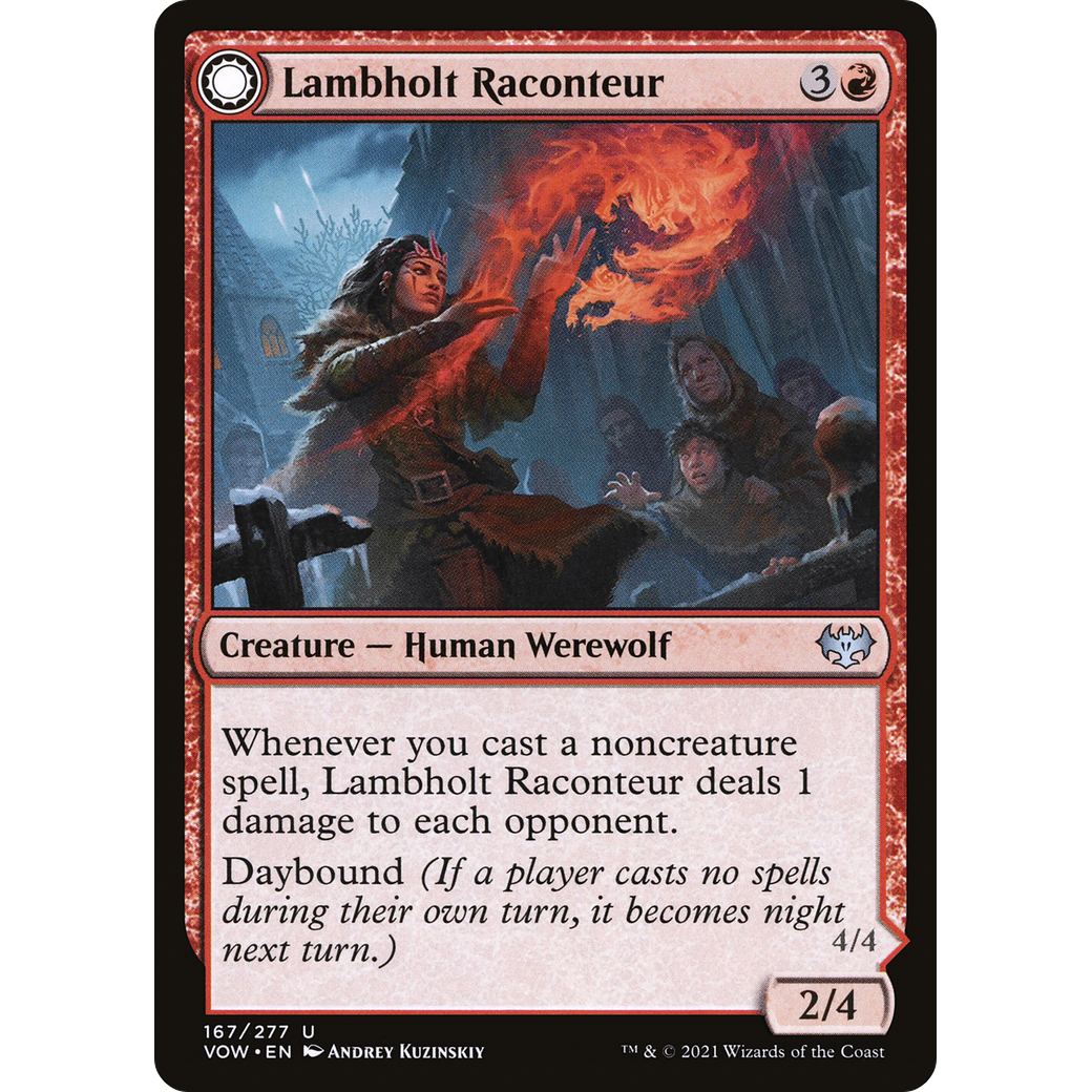 Lambholt Raconteur (VOW-167) - Innistrad: Crimson Vow: (Double Faced Transform)