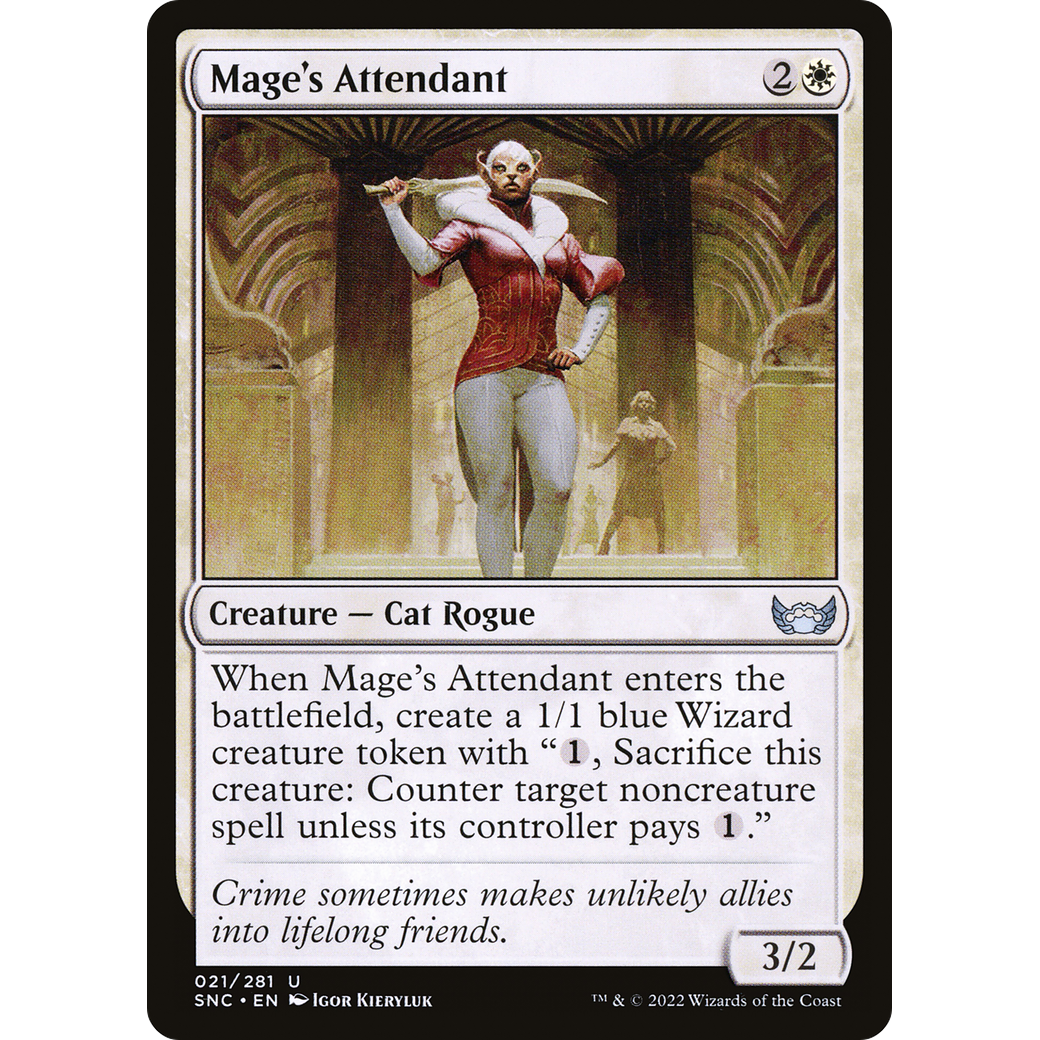 Mage's Attendant (SNC-021) - Streets of New Capenna Foil