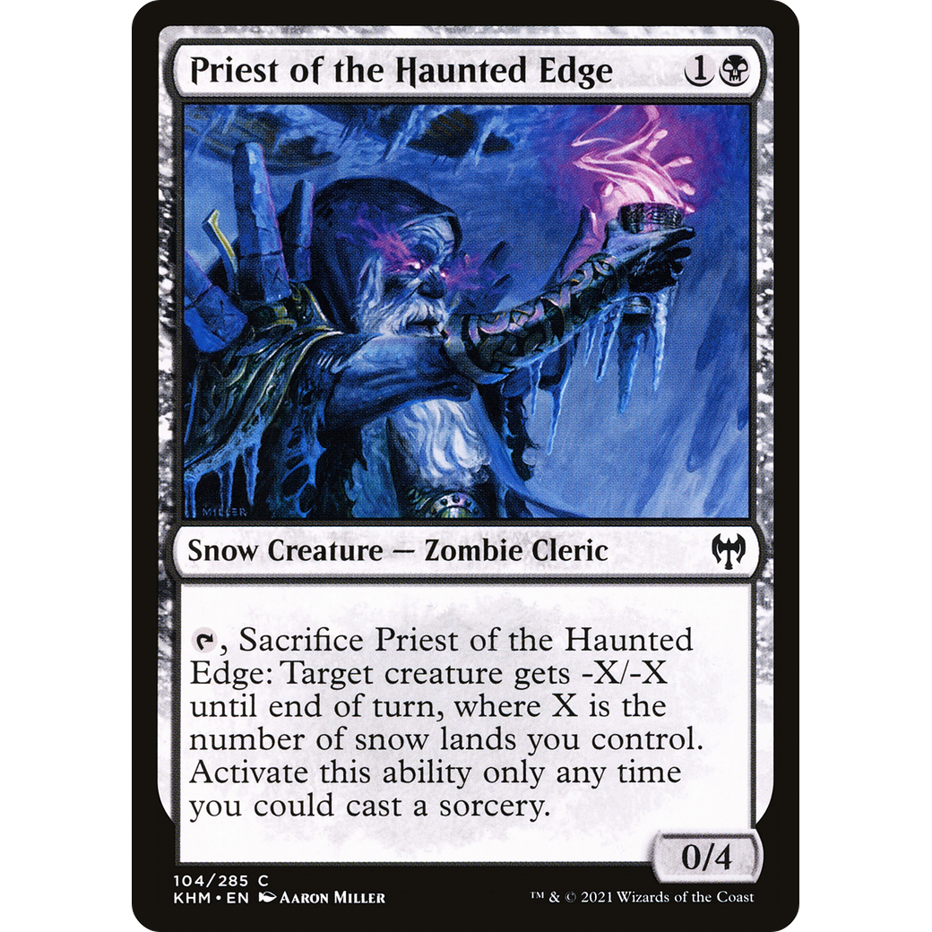 Priest of the Haunted Edge (KHM-104) - Kaldheim: (snow)