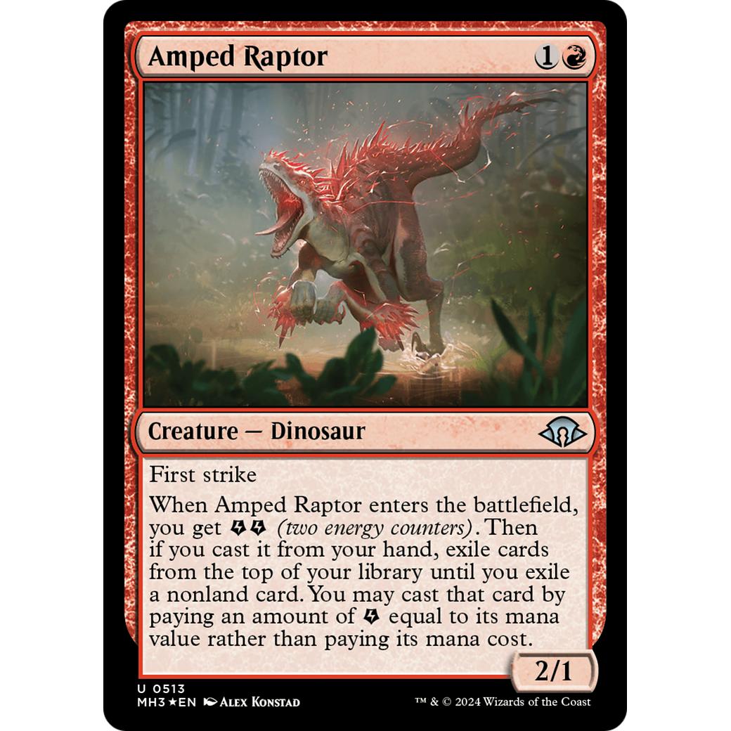 Amped Raptor (MH3-513) - Modern Horizons 3 Foil