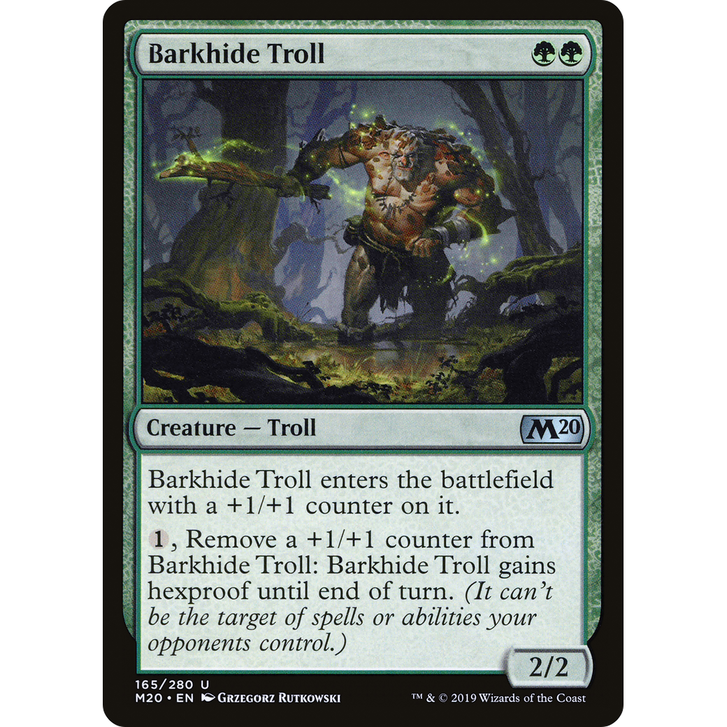 Barkhide Troll (M20-165) - Core Set 2020 Foil