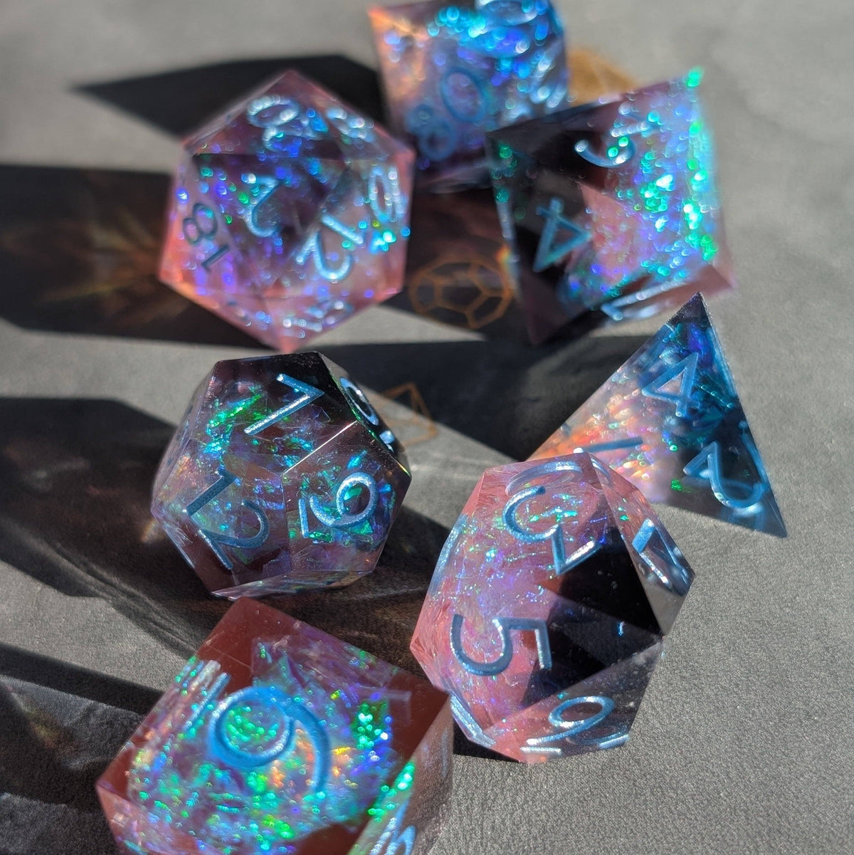 Opalflare 7-Piece Polyhedral Dice Set