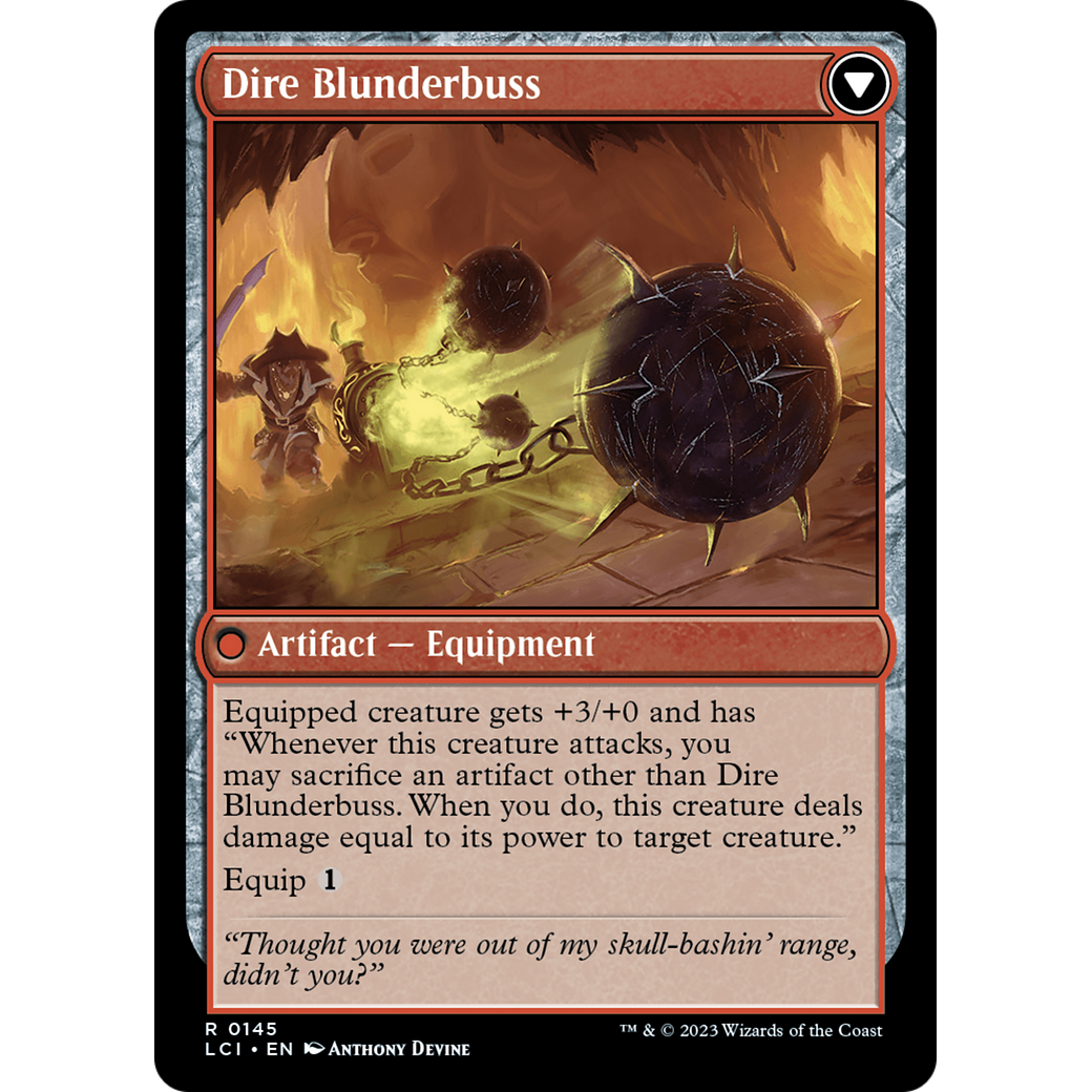 Dire Flail // Dire Blunderbuss (LCI-145) - The Lost Caverns of Ixalan Foil