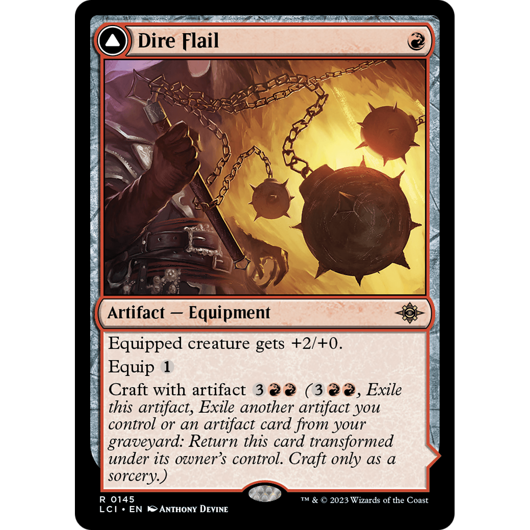 Dire Flail // Dire Blunderbuss (LCI-145) - The Lost Caverns of Ixalan Foil