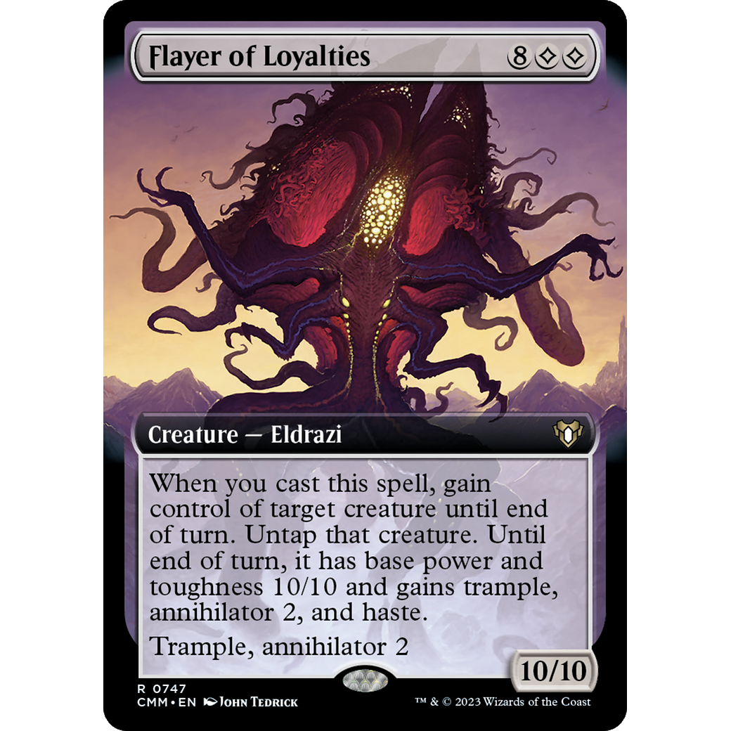 Flayer of Loyalties (CMM-747) - Commander Masters: (Extended Art) Foil