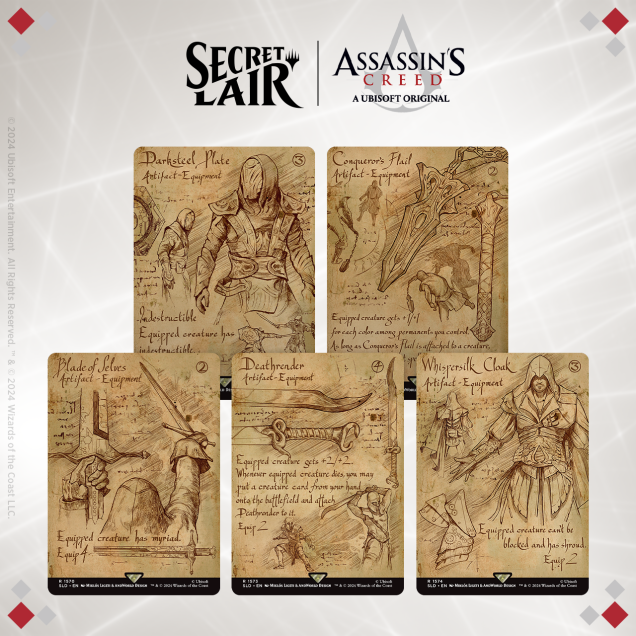 Magic the Gathering: Secret Lair X Assassin’s Creed: Da Vinci’s Designs