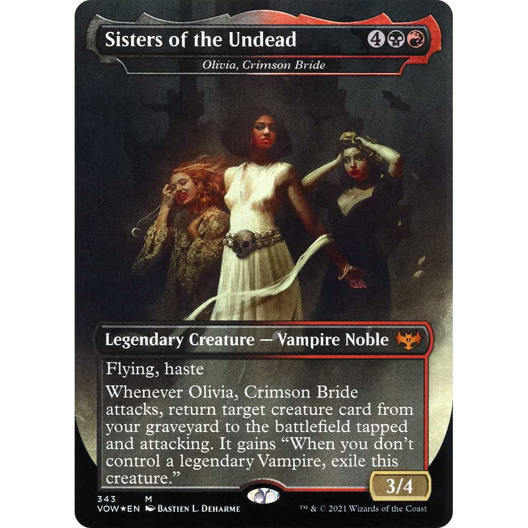 Sisters of the Undead - Olivia, Crimson Bride (VOW-343) - Innistrad: Crimson Vow / Sisters of the Undead (Borderless)
