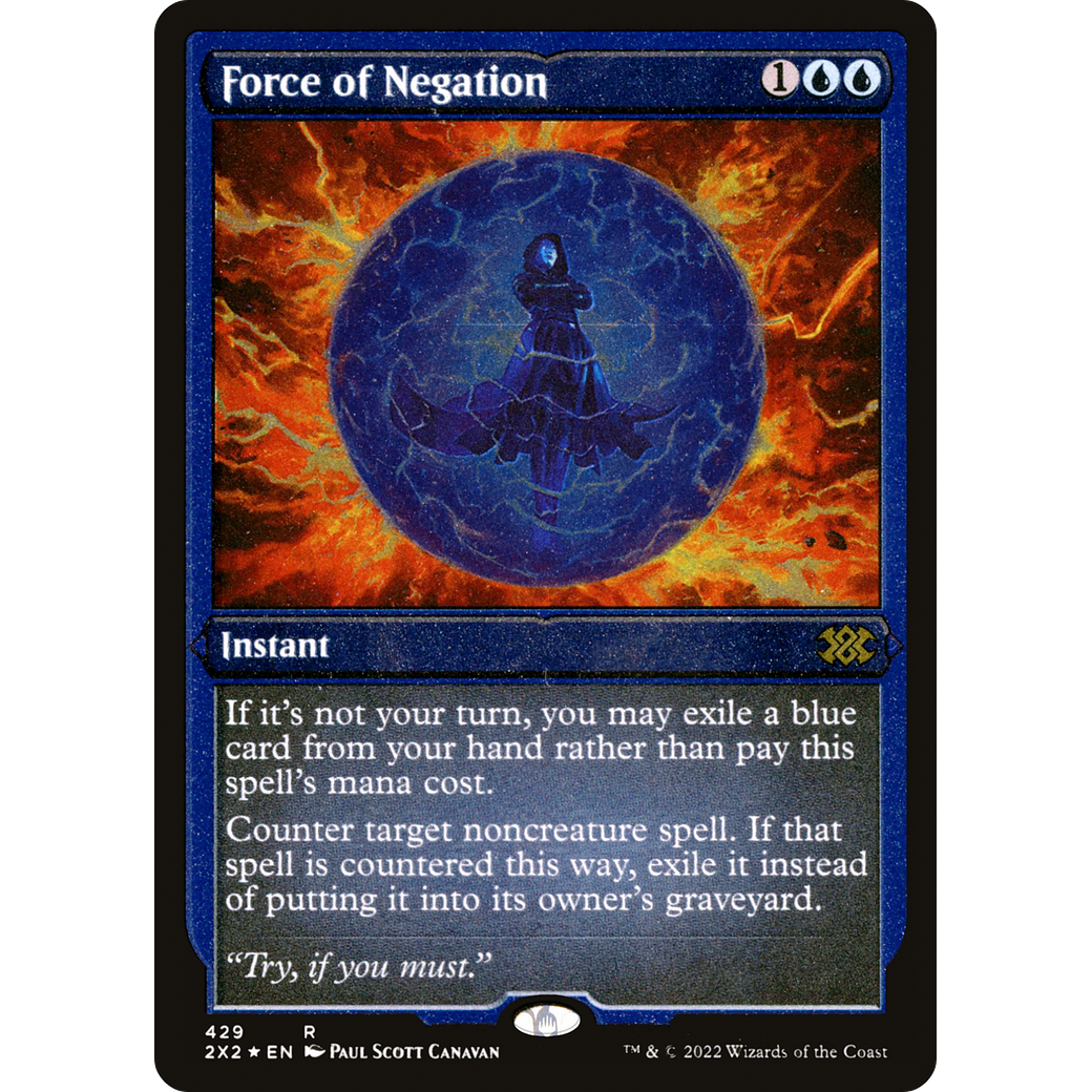 Force of Negation (Foil Etched) (2X2-429) - Double Masters 2022 Foil